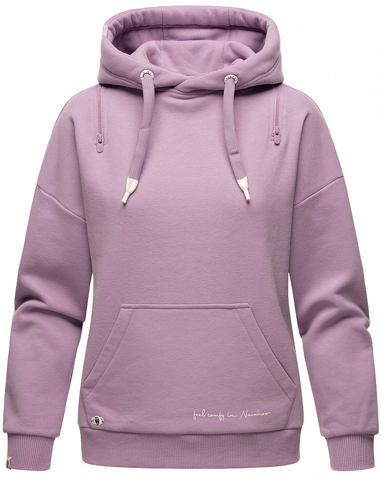 Navahoo Zuckerbärchen Damen Hoodie Kapuzensweatshirt Pullover Lila  Gr. 34 - XS