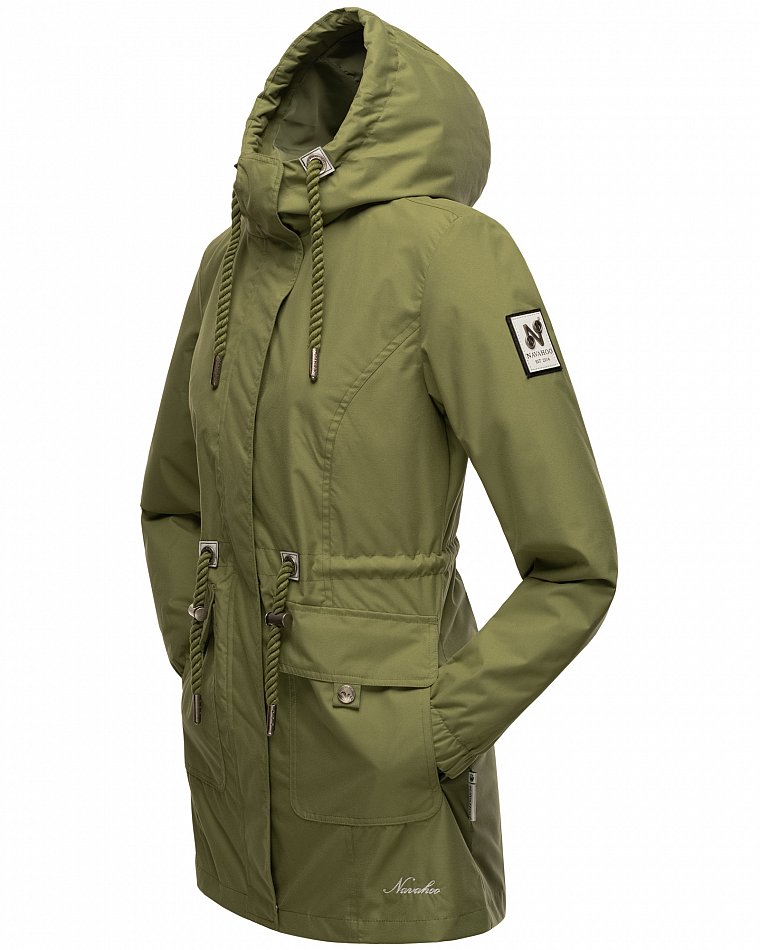 Navahoo Neophee Damen Übergangsjacke Parka Olive Gr. 38 - M