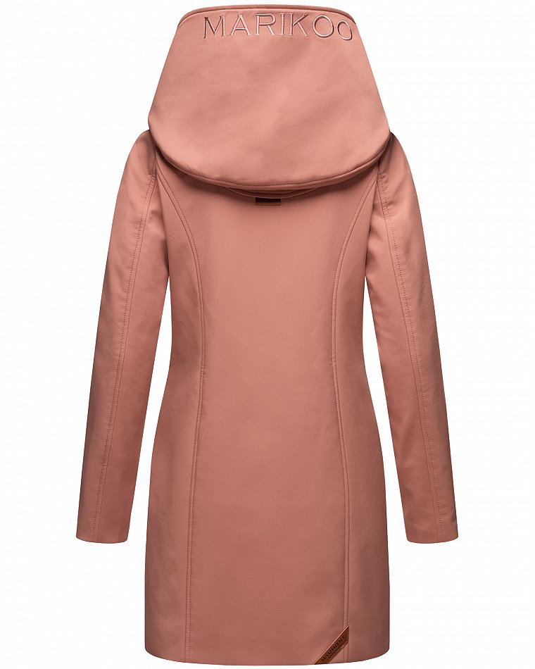 Marikoo Mayleen Damen Softshell Jacke mit Kapuze Terracotta Gr. 46 - XXL
