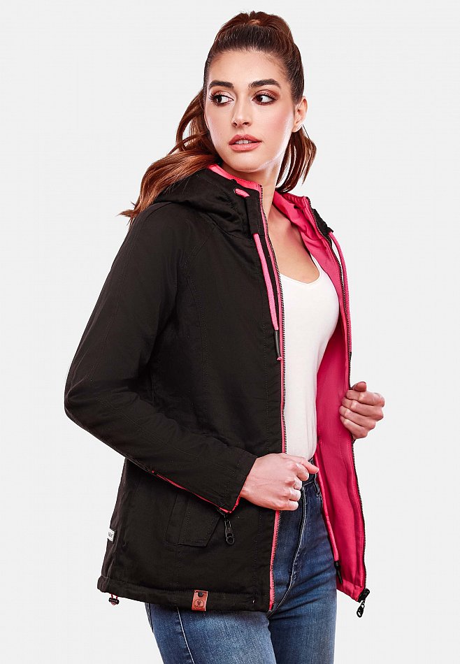 Marikoo Chuu Damen Wende Jacke Übergangsjacke Schwarz Gr. 36 - S