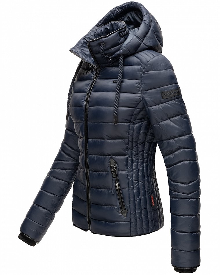Navahoo Lulana Damen Übergangs Steppjacke mit Kapuze Navy Gr. 36 - S