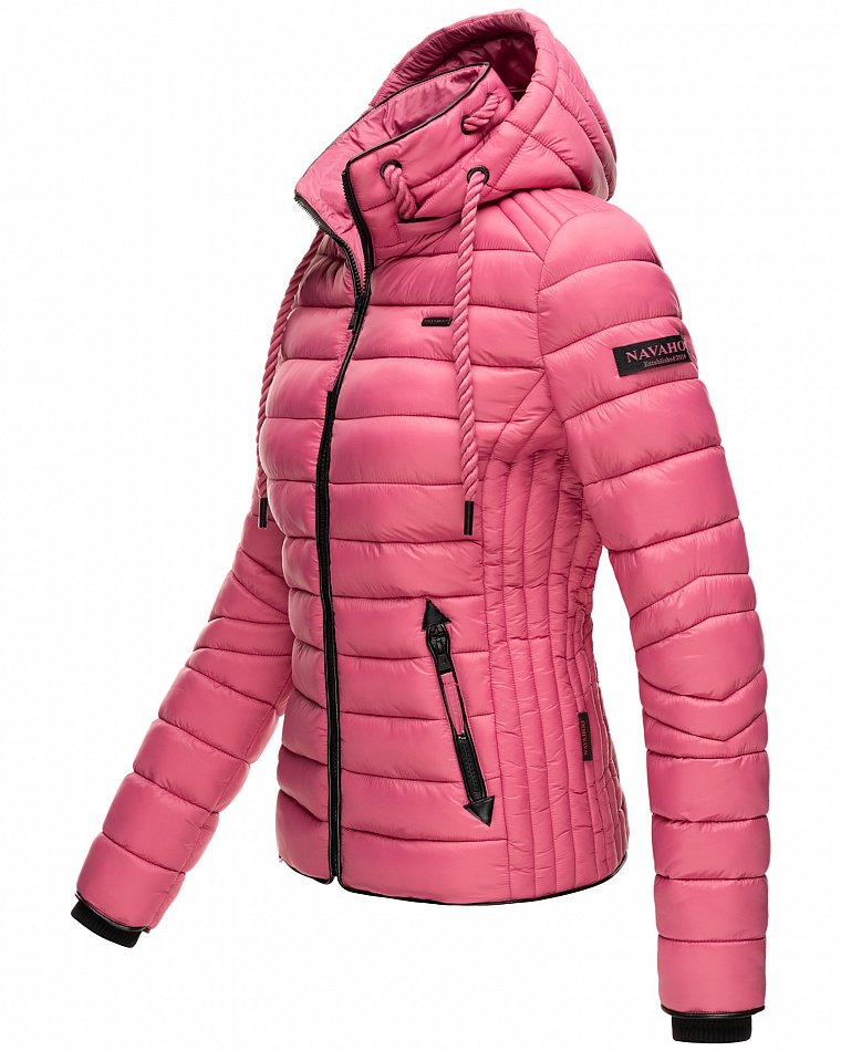 Navahoo Lulana Damen Übergangs Steppjacke mit Kapuze Berry Gr. 38 - M