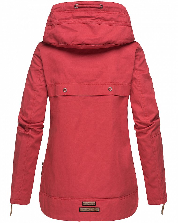 Navahoo Wekoo Damen Übergangsjacke mit Kapuze Rot Gr. 40 - L