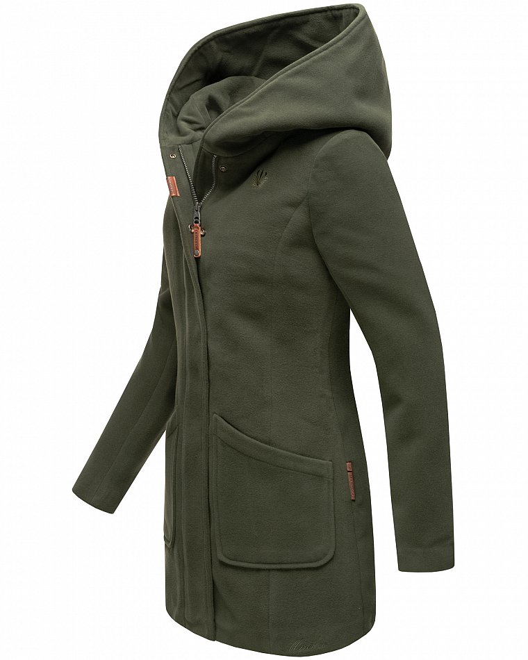 Marikoo Maikoo Damen Wintermantel Trenchcoat mit Kapuze Forest Green Gr. 34 - XS Marikoo Maikoo Damen Wintermantel Trenchcoat mit Kapuze Forest Green Gr. 34 - XS
