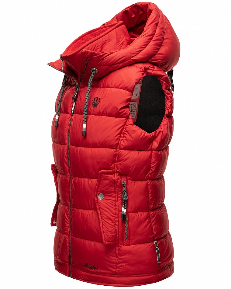 Marikoo Taisaa Damen Übergangs Weste mit Stehkragen Rot Gr. 34 - XS 