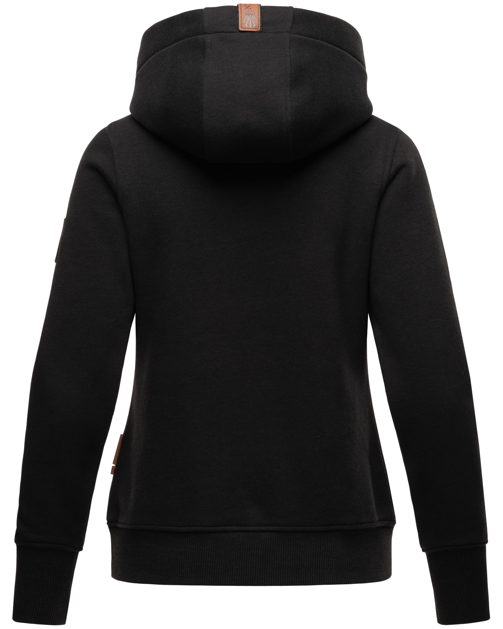 Navahoo Kapuzensweatshirt Hoodie mit Kapuze & breiten Tunnelzugkordeln Damlaa Schwarz Gr. 40 - L