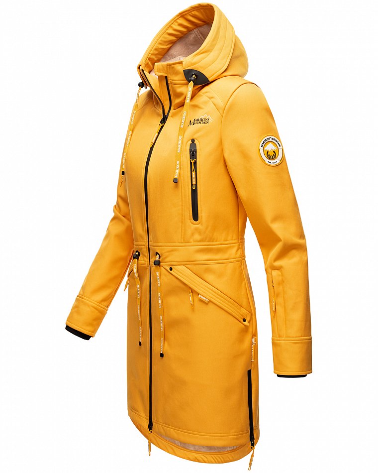 Marikoo Racquellee Damen Softshelljacke Funktionsmantel Gelb Gr. 40 - L
