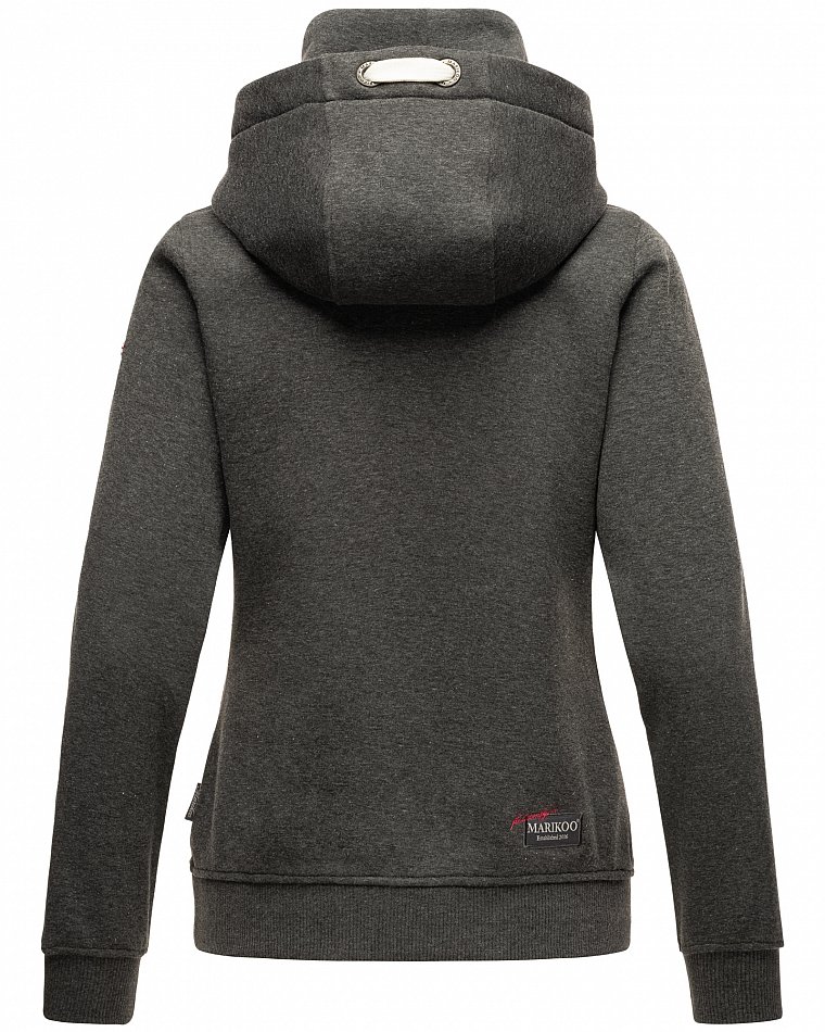 Marikoo Chihiroo Damen Kapuzensweatshirt Hoodie Dusty Grey Melange Gr. 36 - S