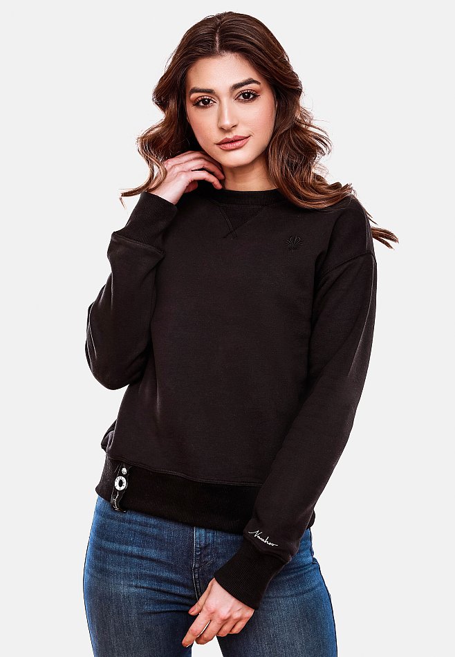 Navahoo Zuckerschnecke Damen Pullover Sweatshirt Schwarz Gr. 36 - S