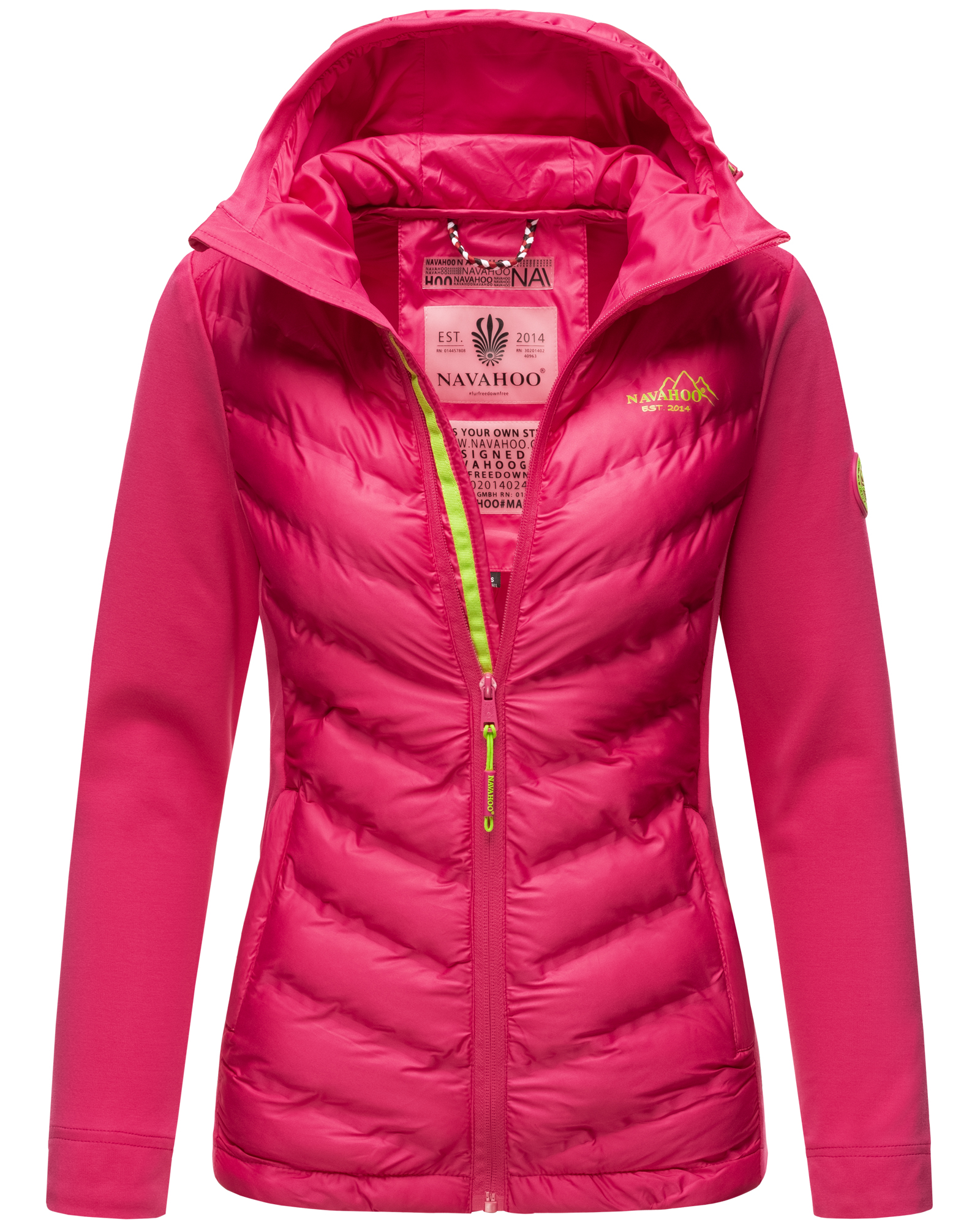 Navahoo Nimm Mich Mit Damen Übergangsjacke Steppjacke Pink Gr. 40 - L