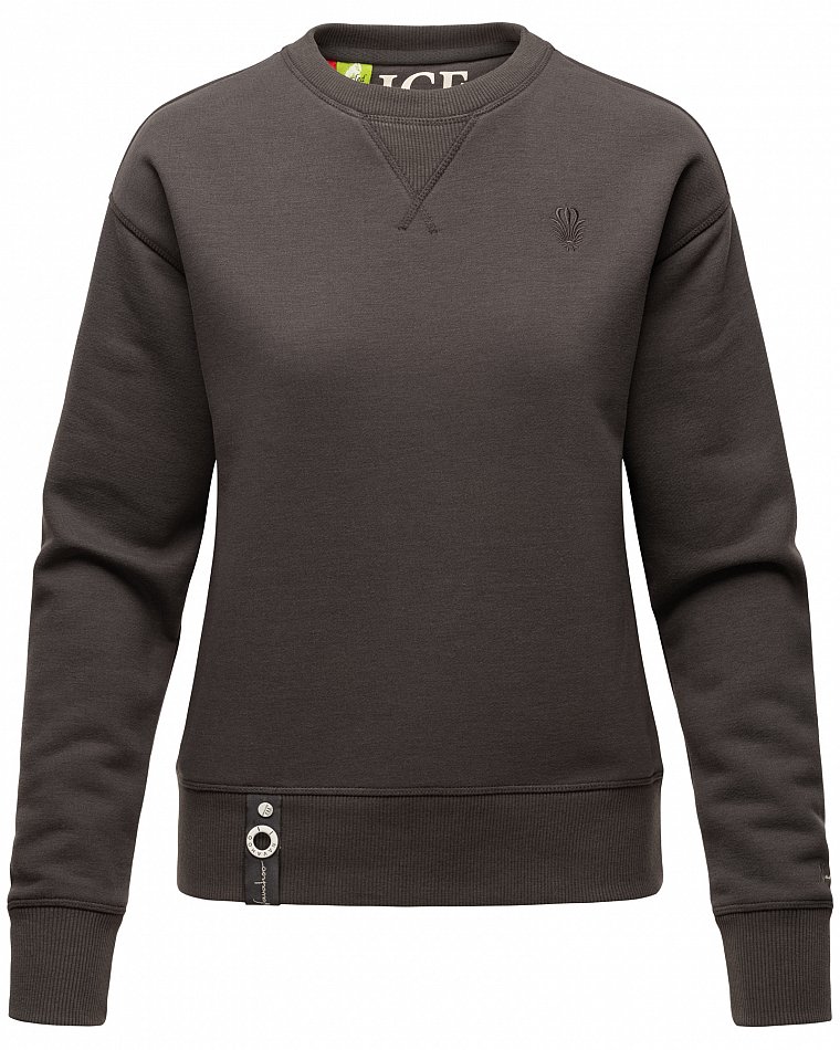 Navahoo Zuckerschnecke Damen Pullover Sweatshirt Dunkel Grau Gr. 38 - M
