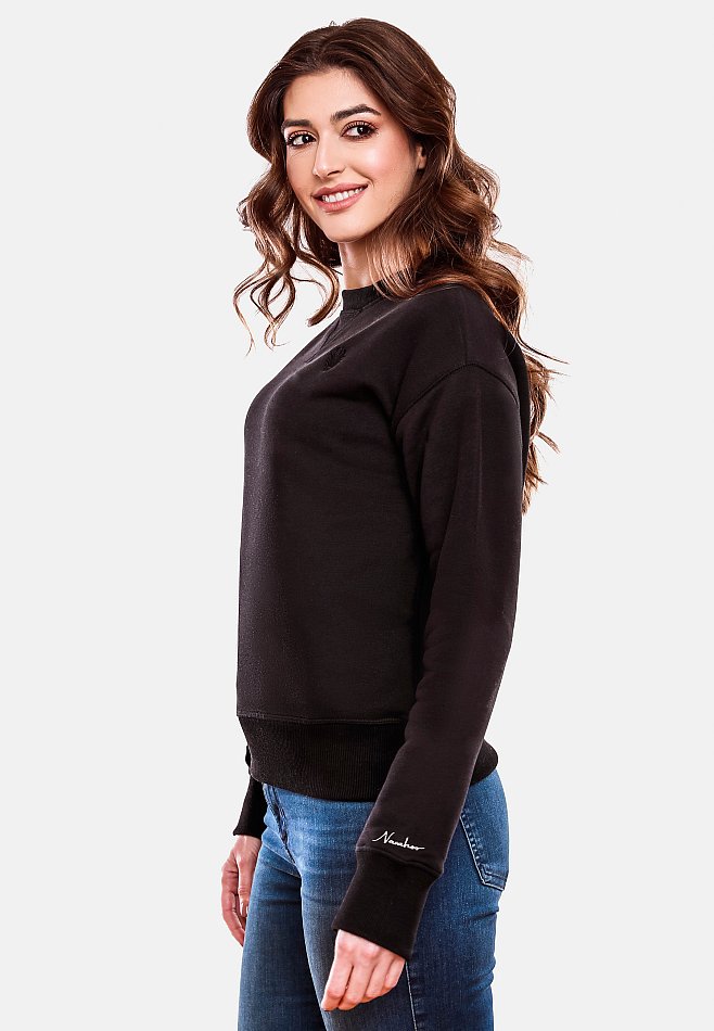 Navahoo Zuckerschnecke Damen Pullover Sweatshirt Schwarz Gr. 40 - L