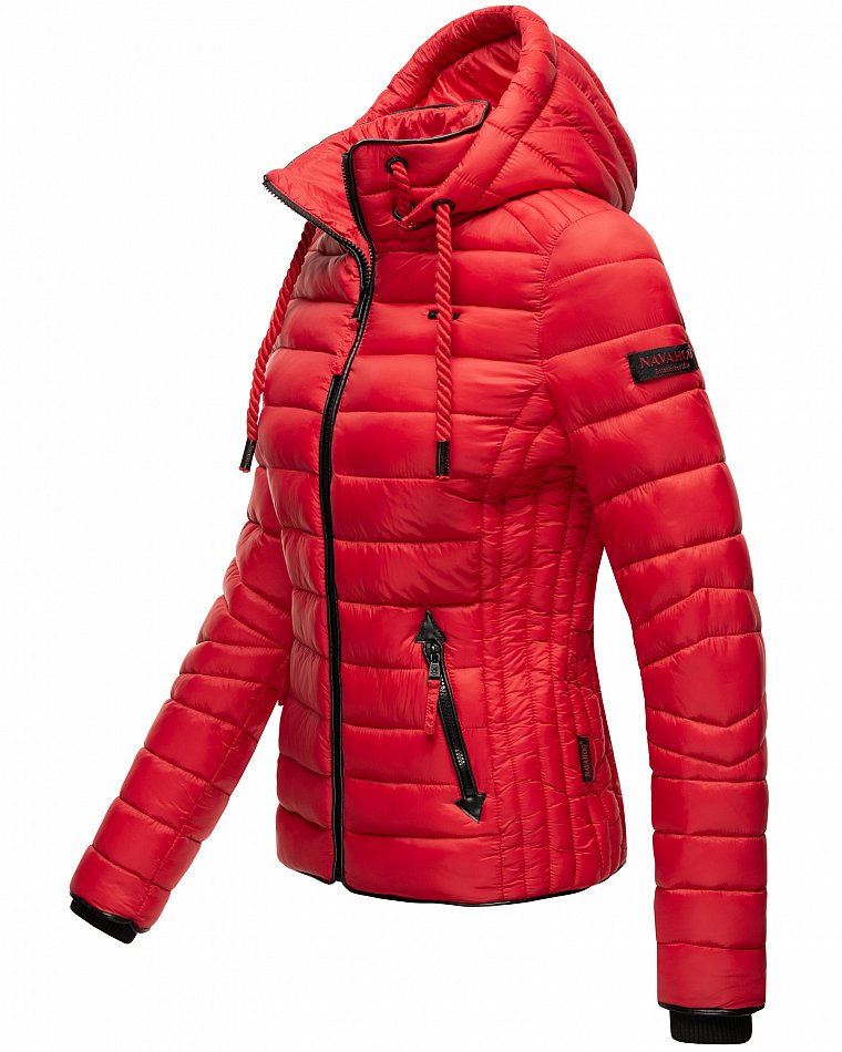 Navahoo Lulana Damen Übergangs Steppjacke mit Kapuze Rot Gr. 36 - S