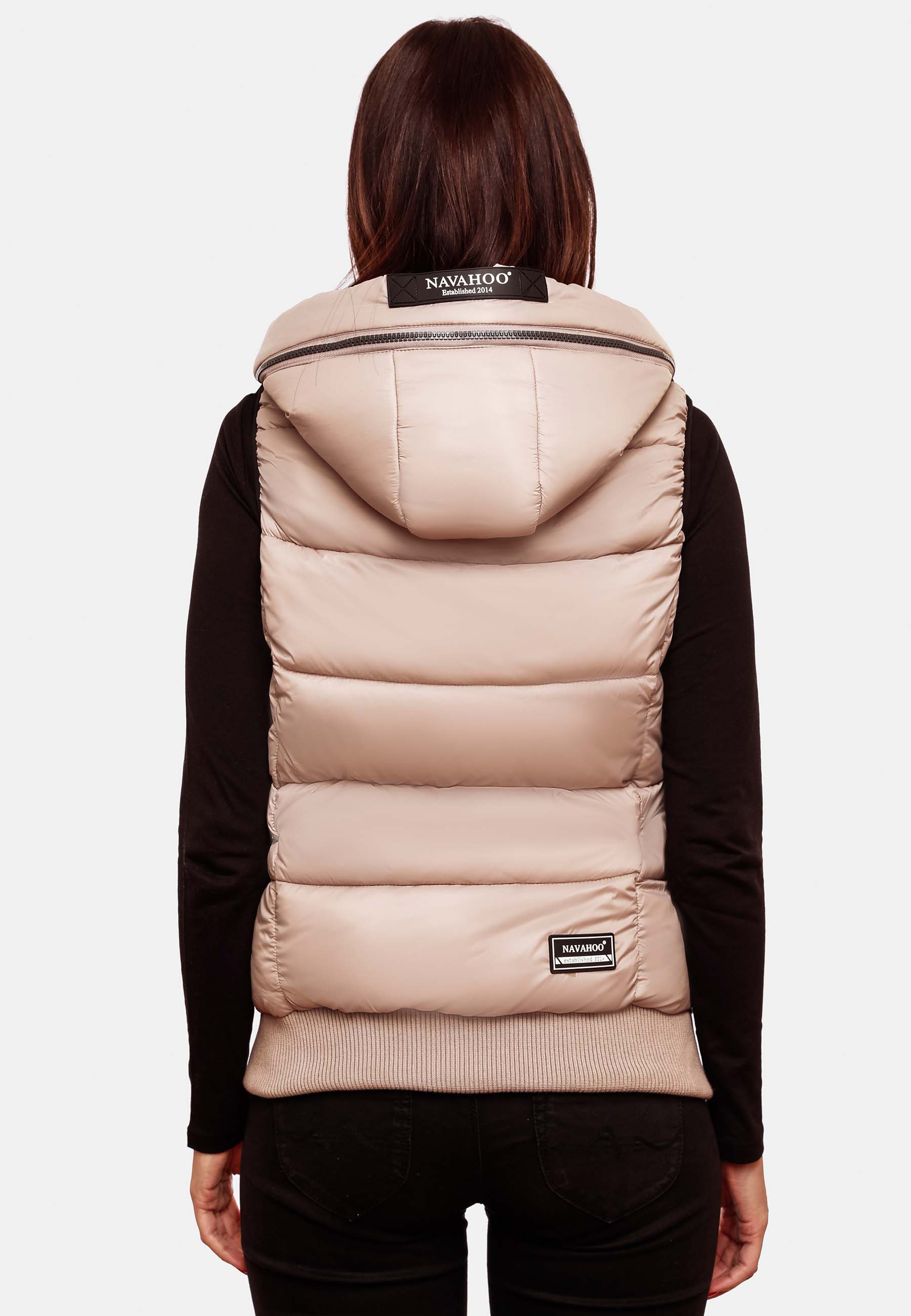 Navahoo Kassidy Damen Steppweste Übergangs Weste Taupe Gr. 46 - XXXL