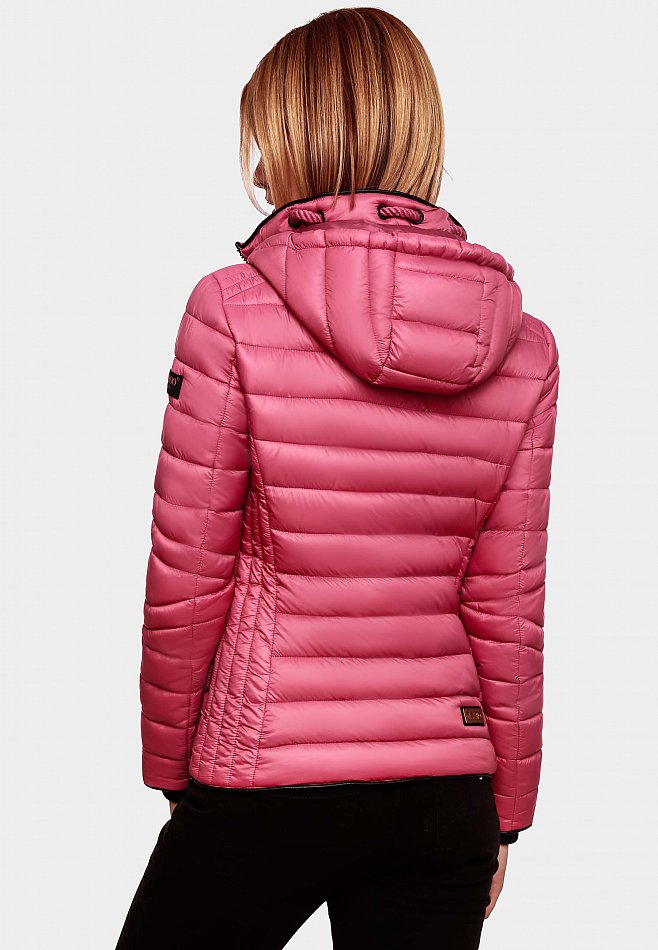 Navahoo Lulana Damen Übergangs Steppjacke mit Kapuze Berry Gr. 40 - L