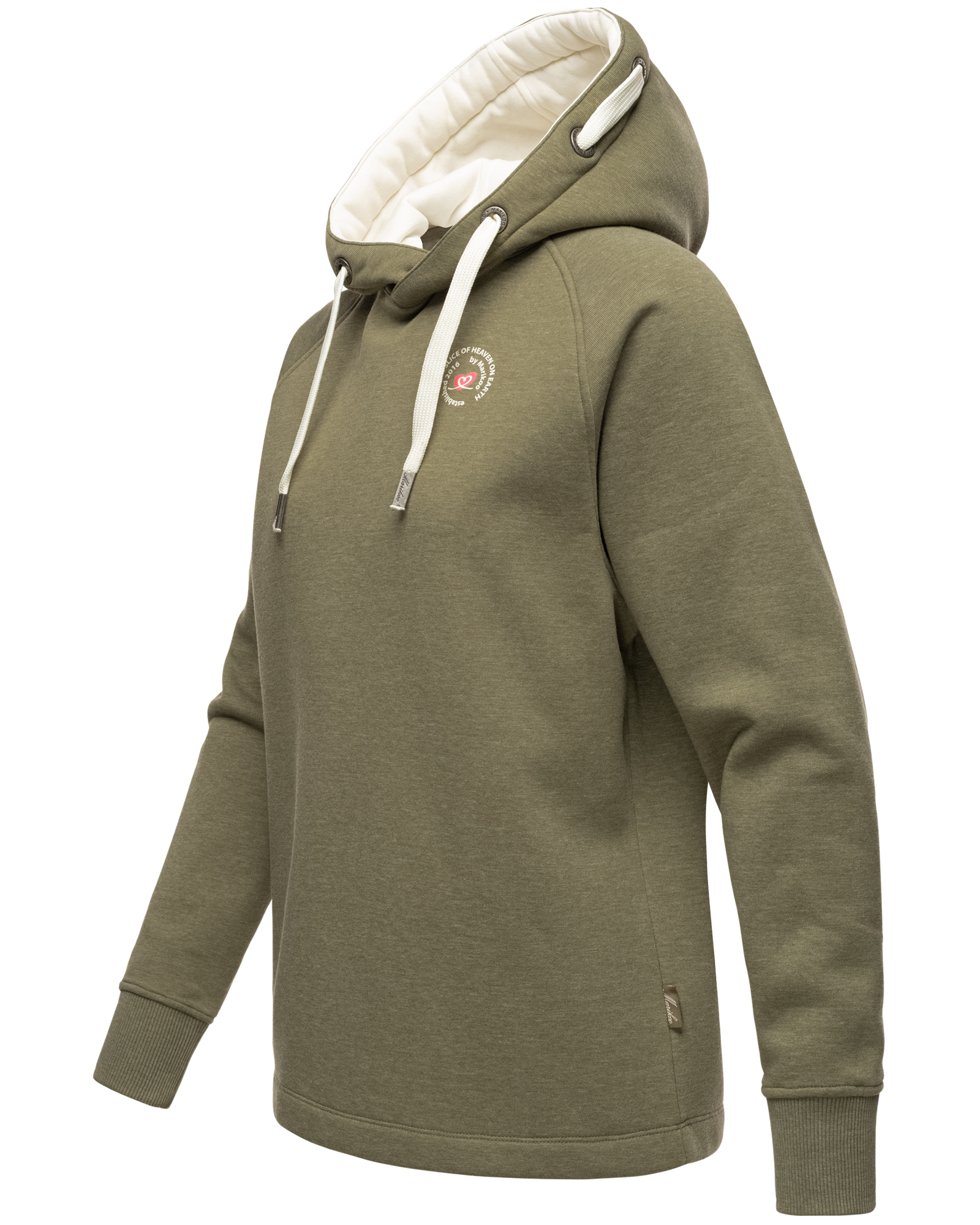 Marikoo AIRII Damen Kapuzenpullover Sweatshirt Hoodie Dusty Olive Melange Gr. 40 - L