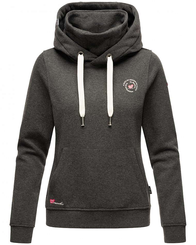 Marikoo Chihiroo Damen Kapuzensweatshirt Hoodie Dusty Grey Melange Gr. 36 - S