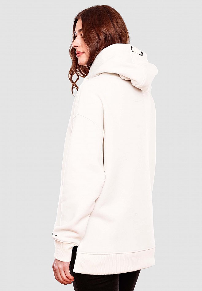 Navahoo Damen Hoodie Sweatpullover Silberengelchen Weiss Gr. 36 - S